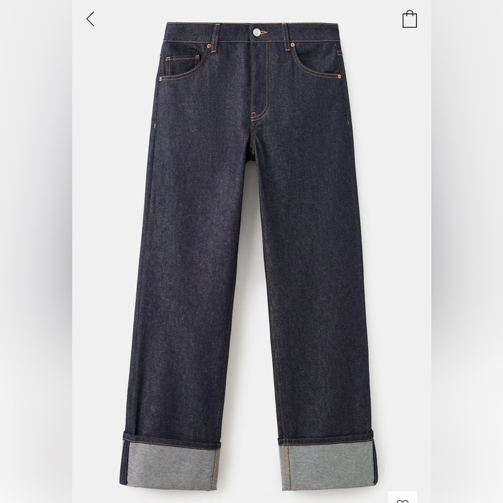 Mango Turned-Up straight Jeans